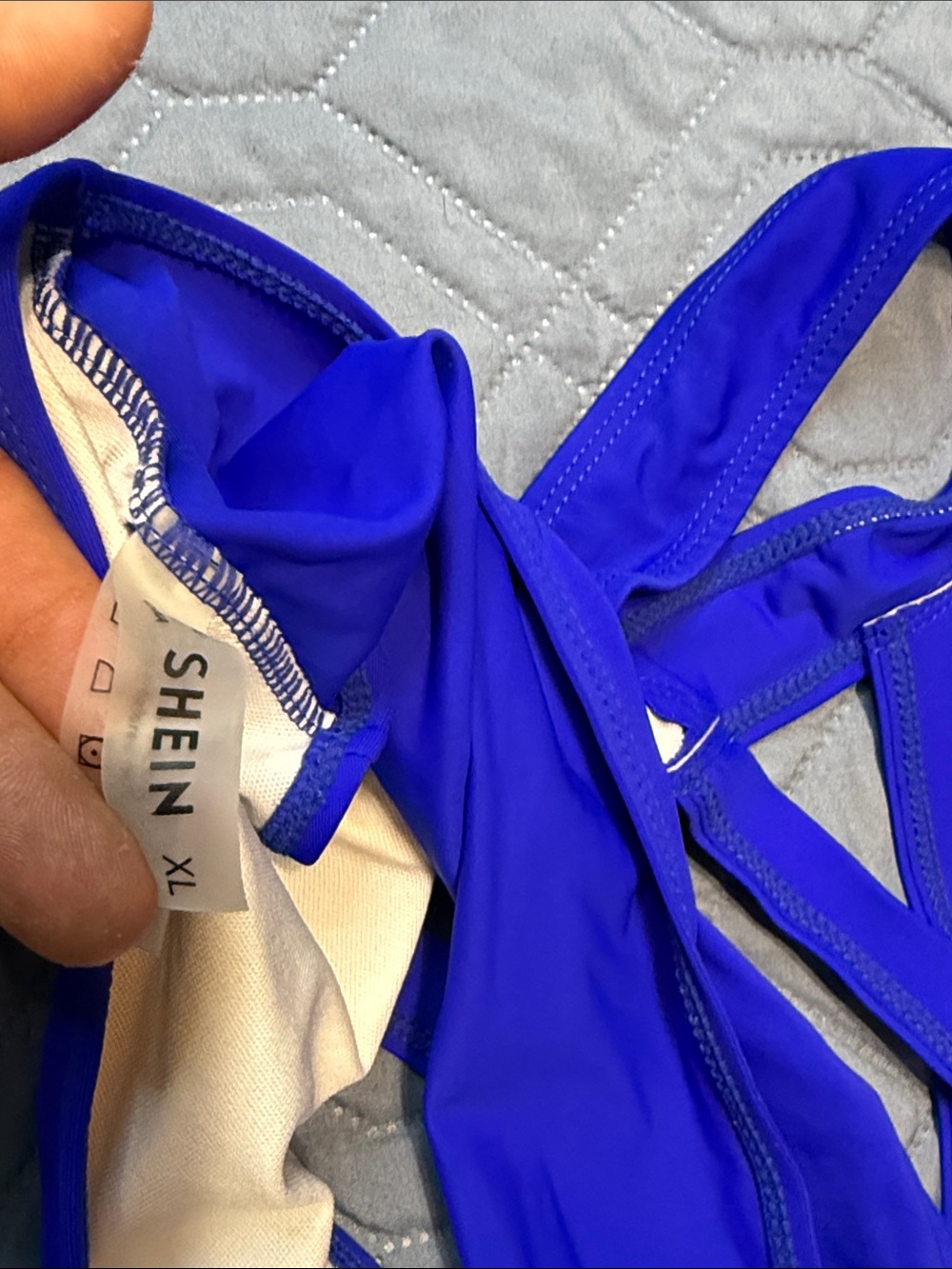 SHEIN Royal Blue Strappy Bikini Top - Picture 3 of 3